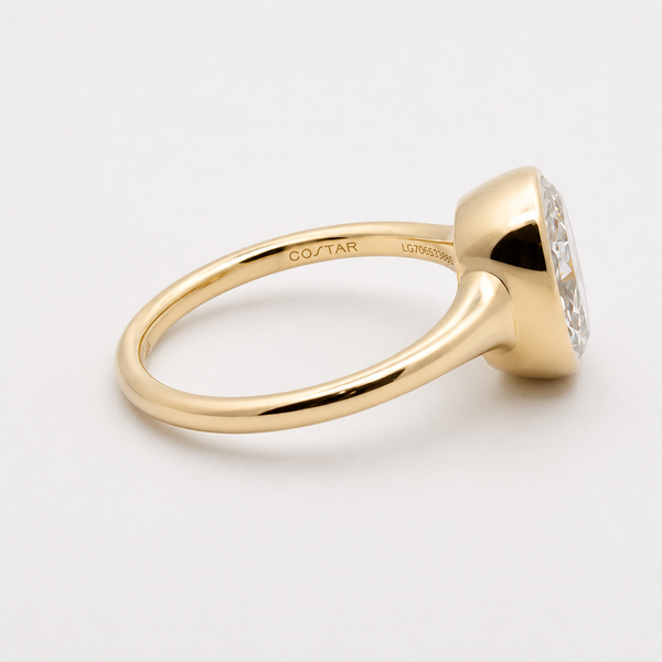 LilyRose Collection Complete Cushion-Shape Bezel-Set Solitaire Engagement Ring Image 2 Midtown Jewelers Herndon, VA