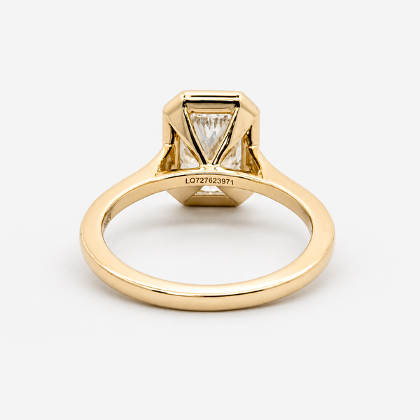 LilyRose Collection Complete Radiant-Cut Bezel-Set Solitaire Engagement Ring Image 3 Midtown Jewelers Herndon, VA