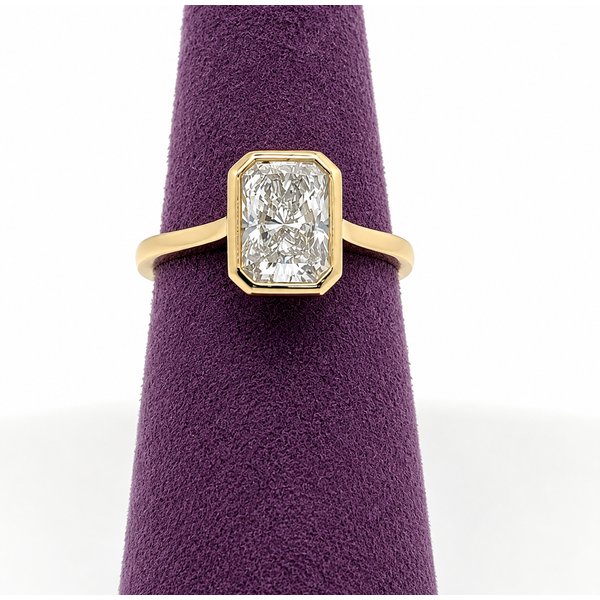 LilyRose Collection Complete Radiant-Cut Bezel-Set Solitaire Engagement Ring Image 5 Midtown Jewelers Herndon, VA