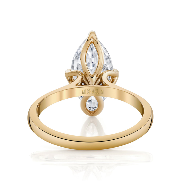 Michael M Bouquet Collection Marquise 18K Yellow Gold Solitaire Diamond Engagement Ring Image 2 Midtown Jewelers Herndon, VA
