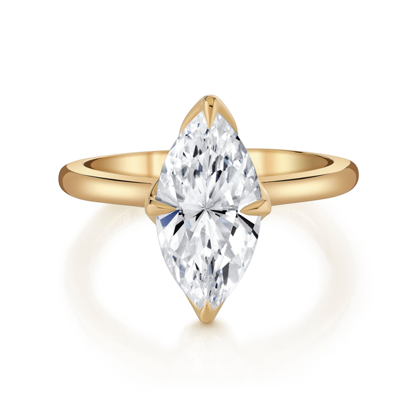 Michael M Bouquet Collection Marquise 18K Yellow Gold Solitaire Diamond Engagement Ring Midtown Jewelers Herndon, VA