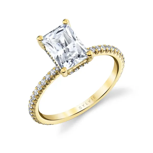 Sylvie 3ct Elongated Cushion Cut Classic Engagement Ring Midtown Jewelers Herndon, VA