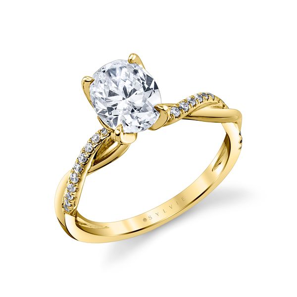 SylvieTulira Spiral Diamond Petal Prong Engagement Ring Image 2 Midtown Jewelers Herndon, VA