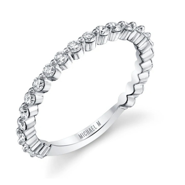 Michael M Fashion Diamond Bubble Band in 14K White Gold - 0.75ctw Midtown Jewelers Herndon, VA