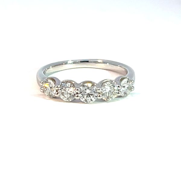 Parviz Designs 14K White Gold U Shape (5) Stone Diamond Band Midtown Jewelers Herndon, VA