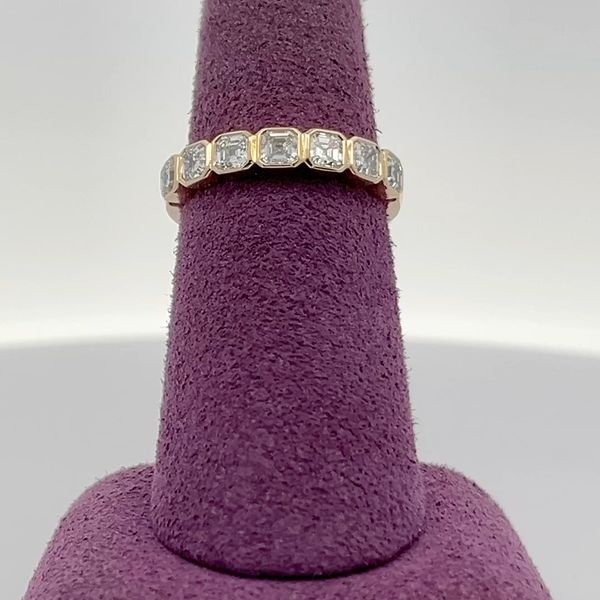 LilyRose Collection Bezel-Set Asscher-Cut LAB Diamond Band Image 2 Midtown Jewelers Herndon, VA