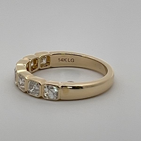 LilyRose Collection Bezel-Set Asscher-Cut LAB Diamond Band Image 5 Midtown Jewelers Herndon, VA