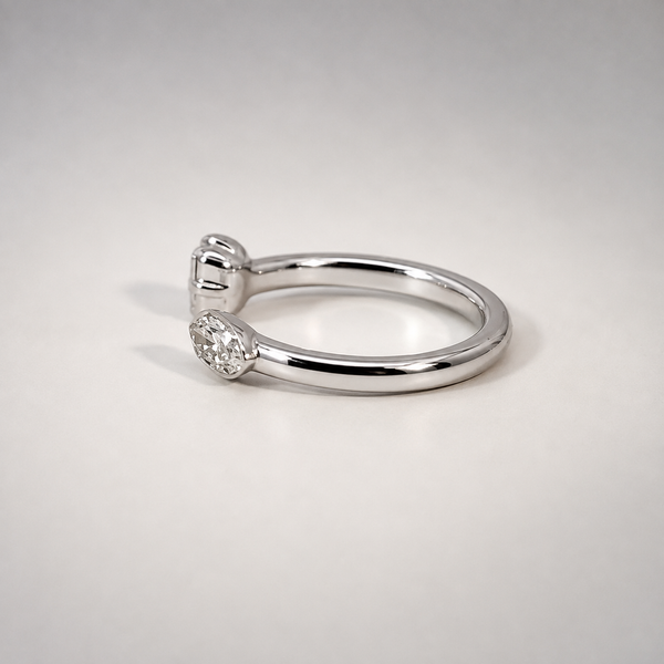AVA Couture Lab Grown Diamond Marquise & Emerald Ring Image 2 Midtown Jewelers Herndon, VA