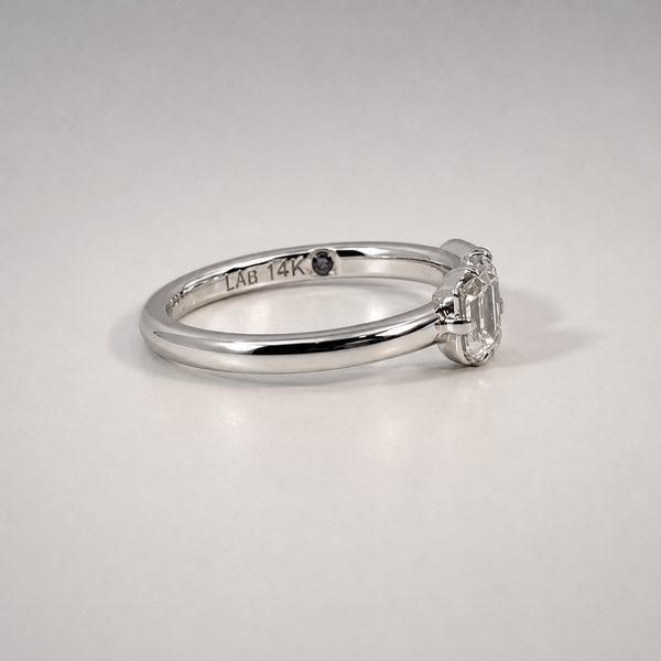 AVA Couture Lab Grown Diamond Marquise & Emerald Ring Image 4 Midtown Jewelers Herndon, VA