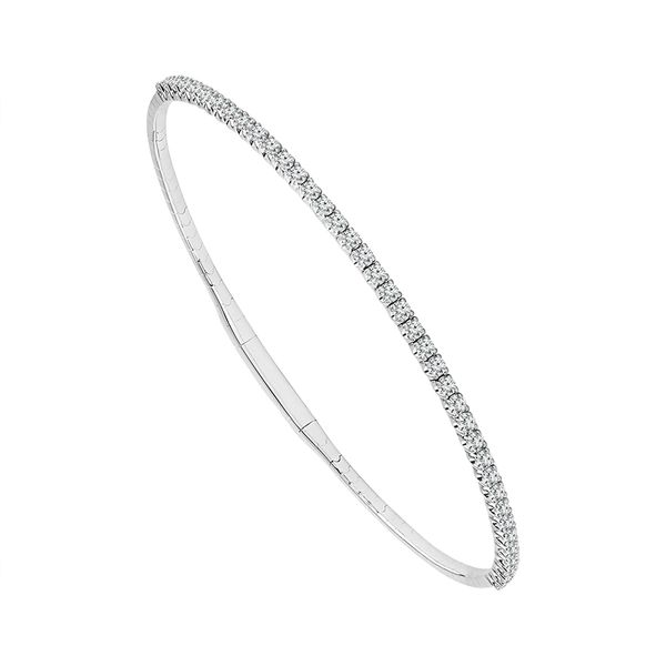 Flexie 14K White Gold Diamond Bangle Midtown Jewelers Herndon, VA
