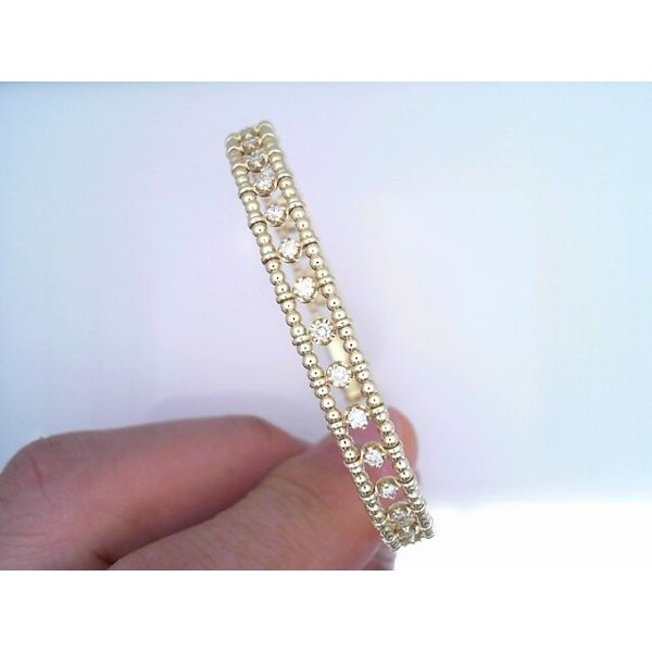 Flexie 14K Yellow Gold Double Row Diamond Bangle Midtown Jewelers Herndon, VA