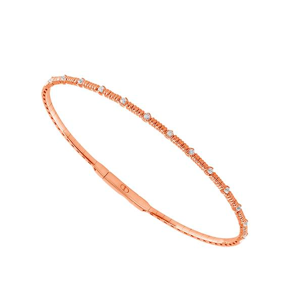 14K Rose Gold Flexible Diamond Bangle Midtown Jewelers Herndon, VA