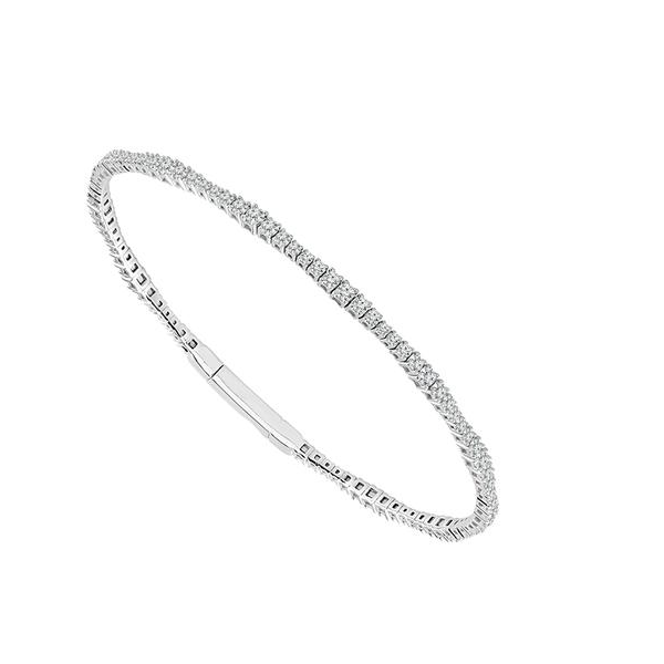 14K White Gold Flexible Diamond Bangle Midtown Jewelers Herndon, VA