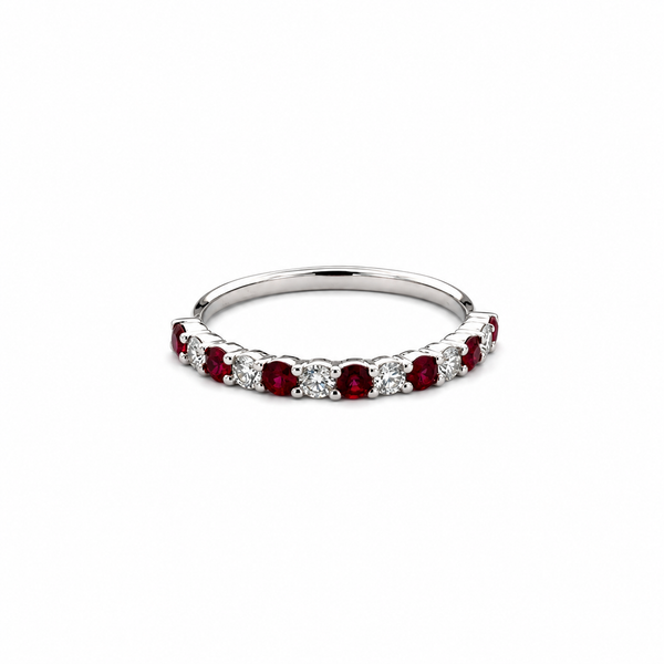 Parviz Designs 14k White Gold Alternating Diamond Band Midtown Jewelers Herndon, VA