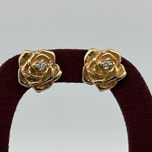 Tiffany & Co Rose And Diamond Earrrings Midtown Jewelers Herndon, VA