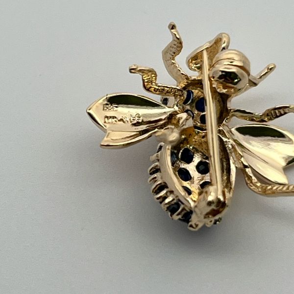 William Lam & Co. 14K Yellow Gold & Sapphire Brooch/Pendant Image 2 Midtown Jewelers Herndon, VA