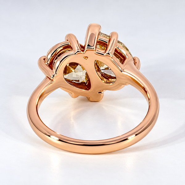 Beautiful 14K Rose Gold Toi et Moi Fancy Chocolate Diamond Ring Image 3 Midtown Jewelers Herndon, VA