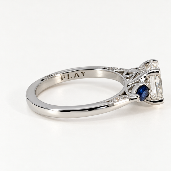 Tacori Platinum Three Stone Natural Diamond Ring Image 3 Midtown Jewelers Herndon, VA