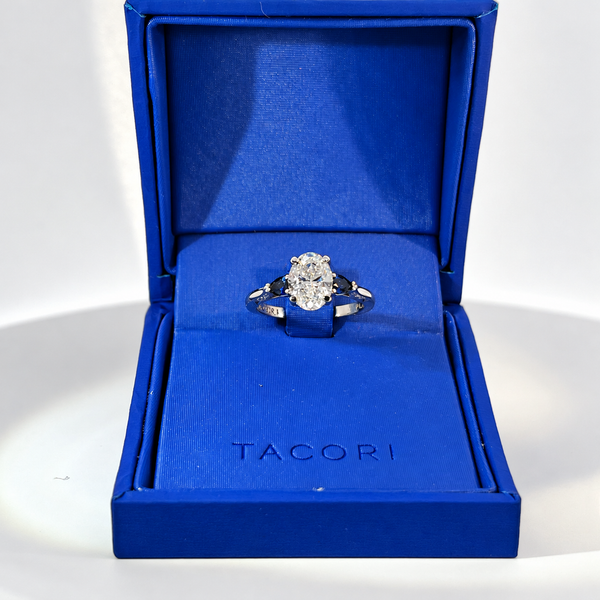 Tacori Platinum Three Stone Natural Diamond Ring Image 4 Midtown Jewelers Herndon, VA