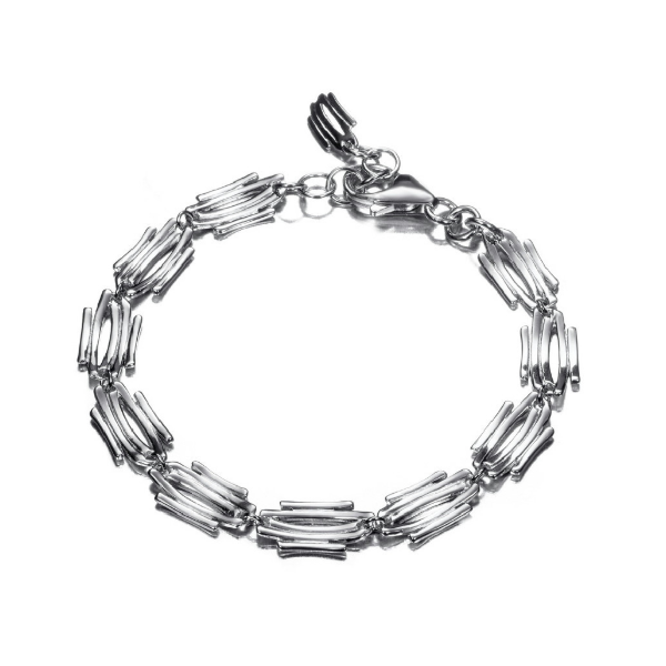 Irregular Motif Bracelet In Sterling Silver 925 