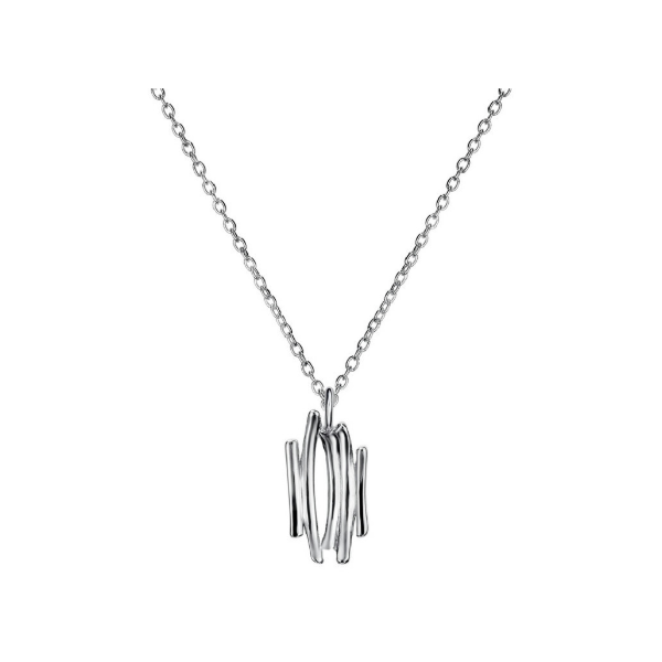 Jorge Revilla: Irregular Motif Pendant In Sterling Silver 925 