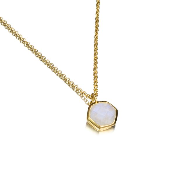18KY Vermeil Hexagonal Pendanton Chain Midtown Jewelers Herndon, VA