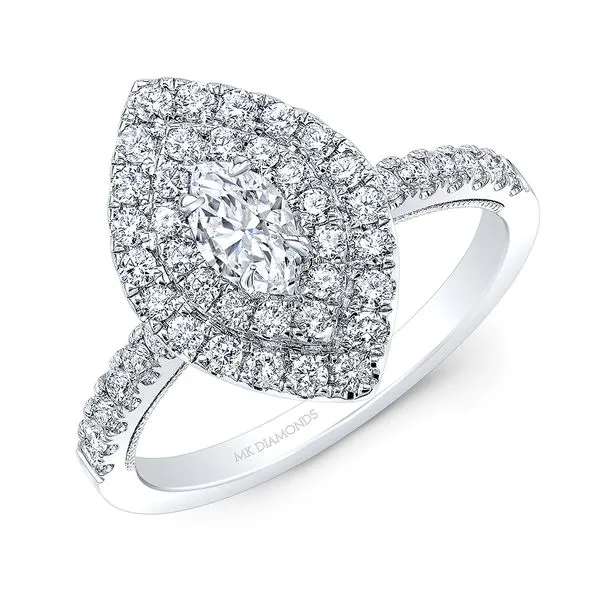 DOUBLE HALO MARQUISE DIAMOND RING Miller's Fine Jewelers Moses Lake, WA