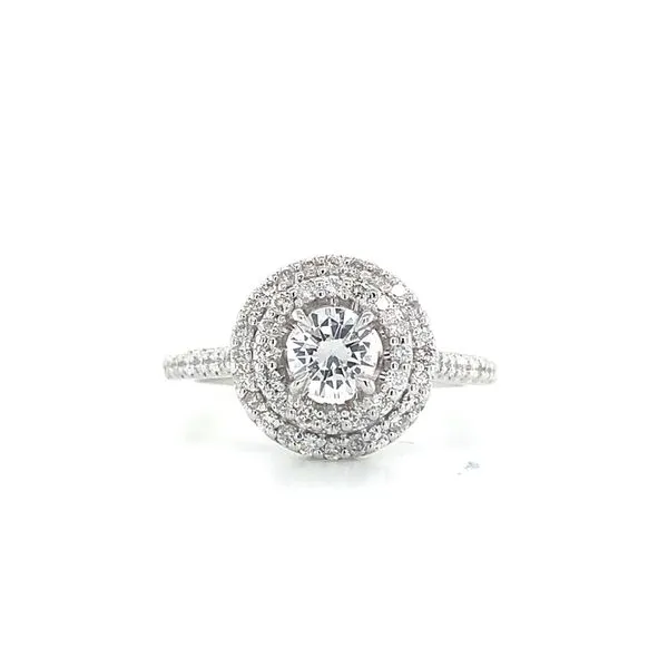ROUND DOUBLE HALO DIAMOND RING Miller's Fine Jewelers Moses Lake, WA