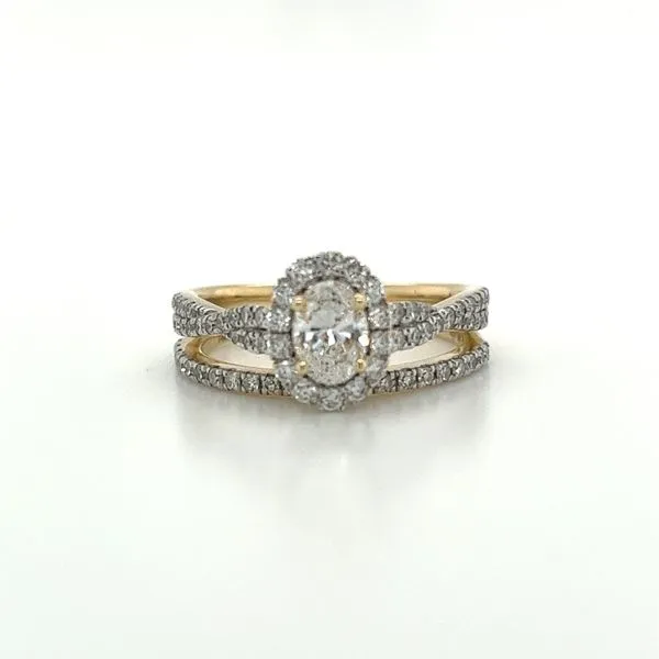 OVAL HALO DIAMOND WEDDING SET Miller's Fine Jewelers Moses Lake, WA