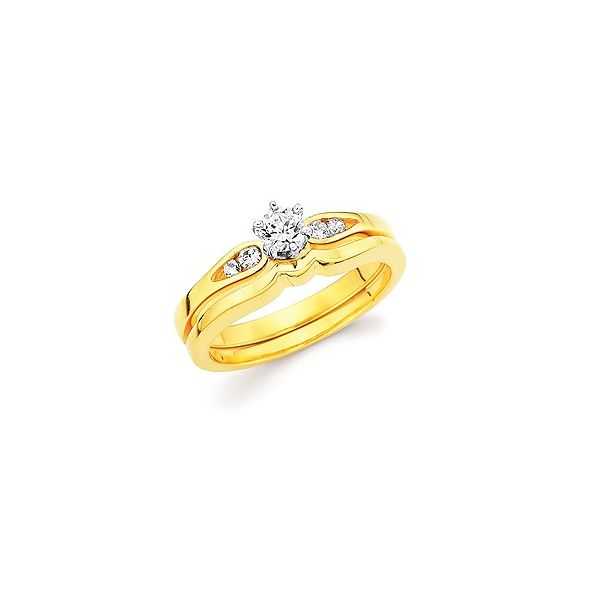SPE Gold -Gold With Round Cut Stone Ring - Poonamallee
