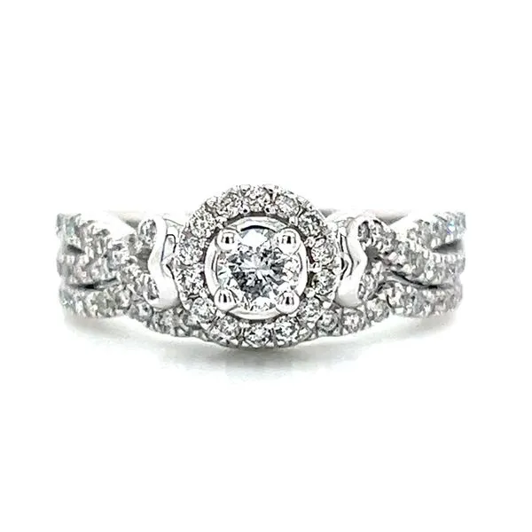 ROUND HALO DIAMOND WEDDING SET Miller's Fine Jewelers Moses Lake, WA