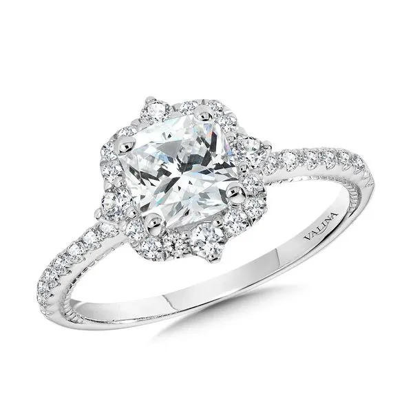 CUSHION HALO SEMI-MOUNT RING Miller's Fine Jewelers Moses Lake, WA