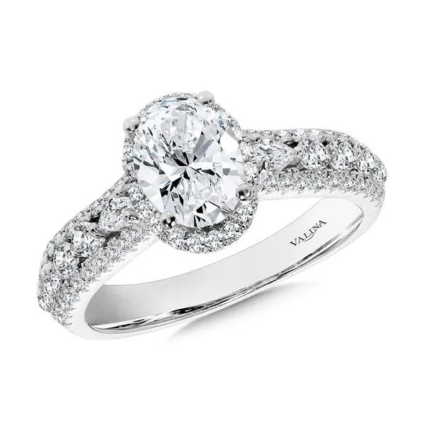 OVAL HALO SEMI-MOUNT DIAMOND RING Miller's Fine Jewelers Moses Lake, WA
