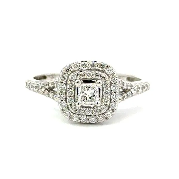 DOUBLE HALO PRINCESS CUT DIAMOND RING Miller's Fine Jewelers Moses Lake, WA