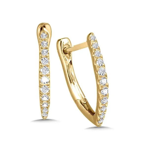 V-SHAPE HUGGIE DIAMOND EARRINGS Miller's Fine Jewelers Moses Lake, WA