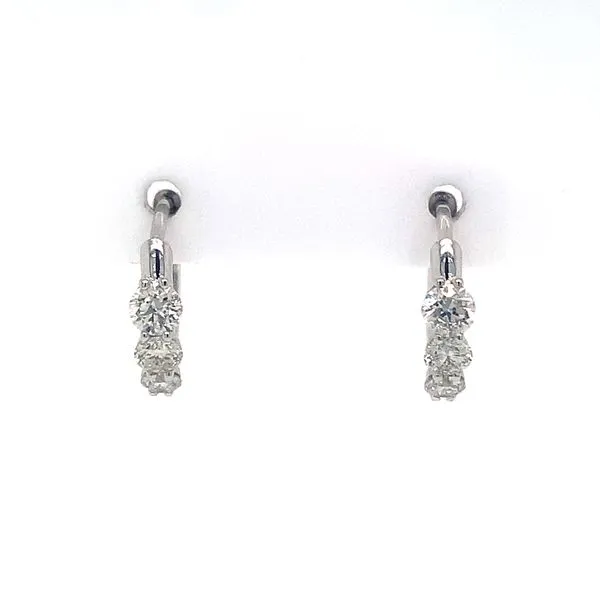 3 STONE DIAMOND HOOPS Miller's Fine Jewelers Moses Lake, WA