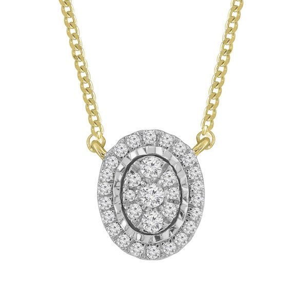 OVAL HALO MOSAIC DIAMOND NECKLACE Miller's Fine Jewelers Moses Lake, WA