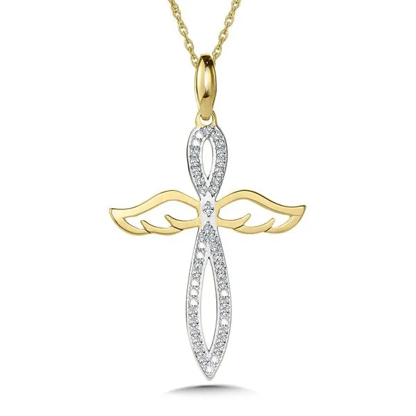 ANGEL WING DIAMOND CROSS NECKLACE Miller's Fine Jewelers Moses Lake, WA