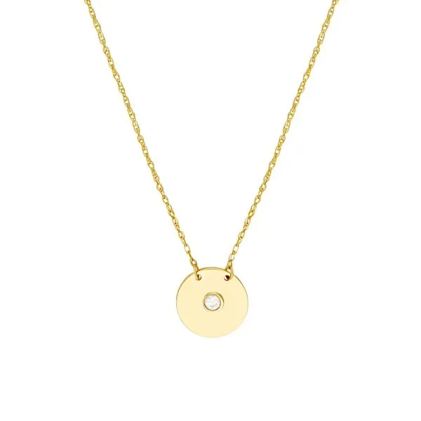 GOLD DIAMOND DISC NECKLACE Miller's Fine Jewelers Moses Lake, WA