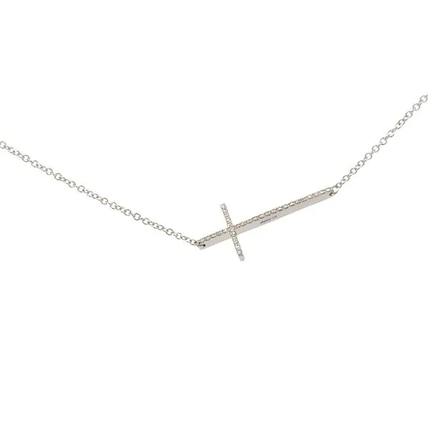 SIDEWAYS DIAMOND CROSS NECKLACE Miller's Fine Jewelers Moses Lake, WA