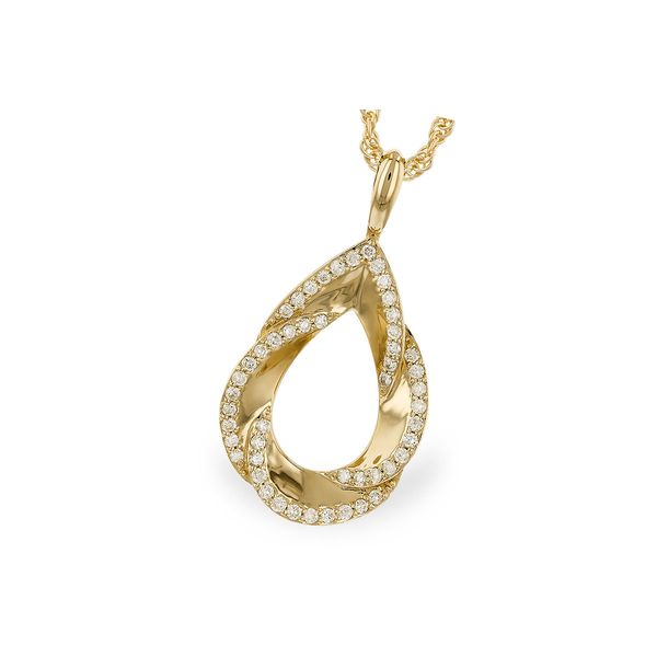 HIGH POLISH PEAR SHAPE DIAMOND NECKLACE Miller's Fine Jewelers Moses Lake, WA