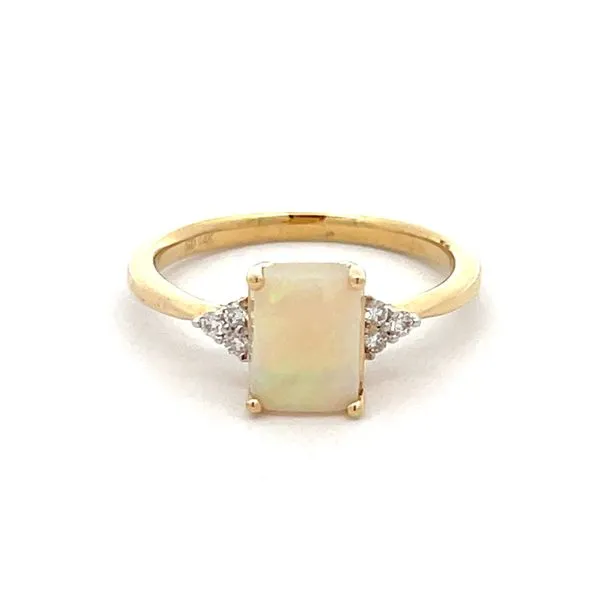 RECTANGLE CUT OPAL RING