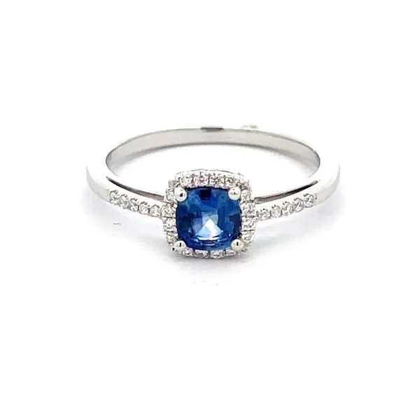 DIAMOND HALO SAPPHIRE RING Miller's Fine Jewelers Moses Lake, WA