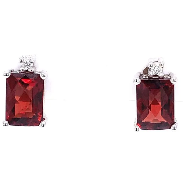 EMERALD CUT GARNET EARRINGS Miller's Fine Jewelers Moses Lake, WA