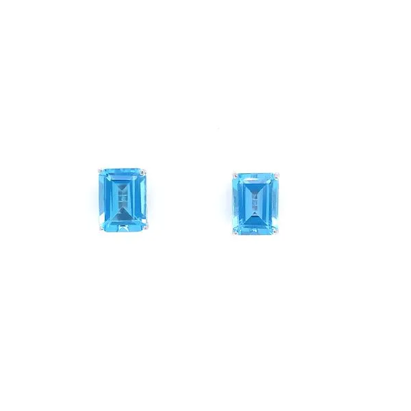 EMERALD CUT BLUE TOPAZ EARRINGS Miller's Fine Jewelers Moses Lake, WA