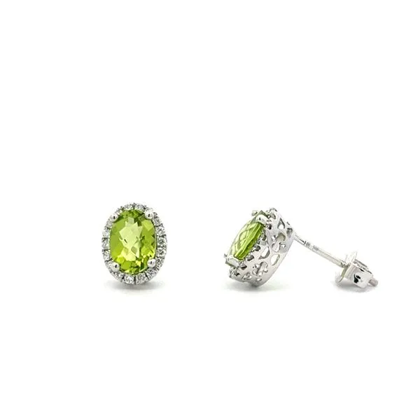 OVAL HALO PERIDOT EARRINGS similar item image