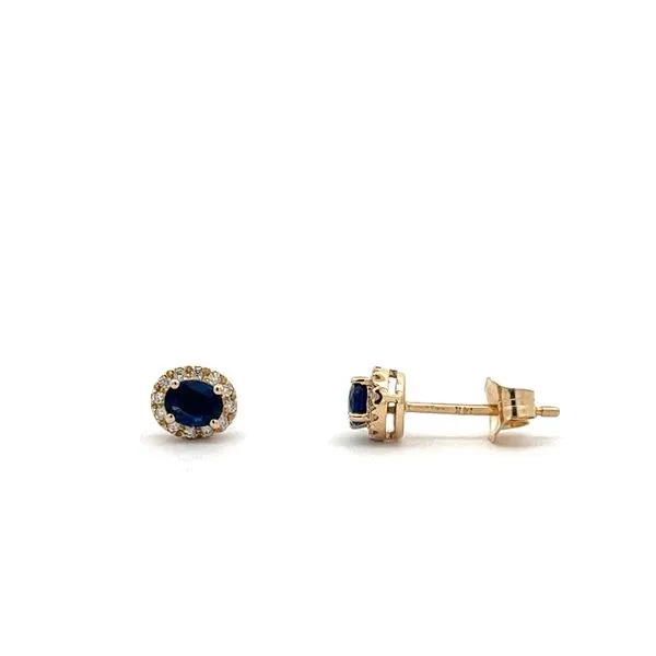 OVAL HALO SAPPHIRE EARRINGS Miller's Fine Jewelers Moses Lake, WA