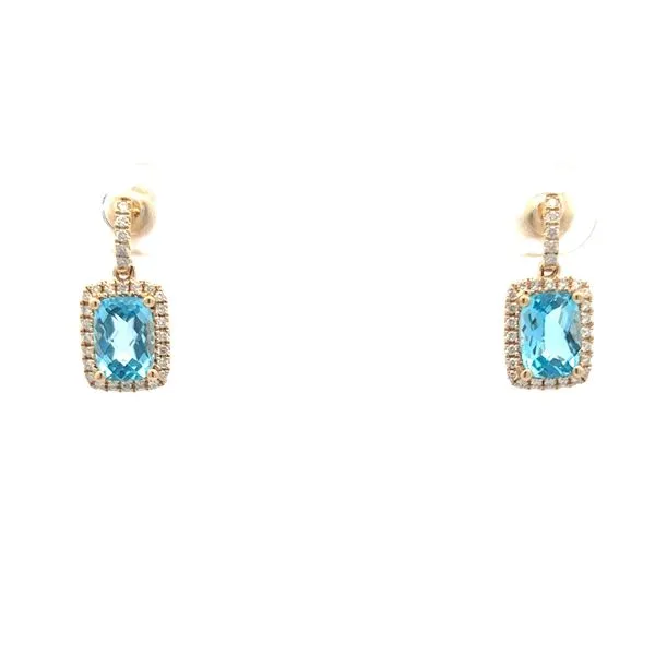 HALO BLUE TOPAZ EARRINGS