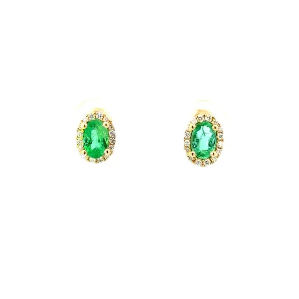 OVAL HALO EMERALD EARRINGS Miller's Fine Jewelers Moses Lake, WA