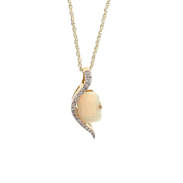 RECTANGLE OPAL NECKLACE